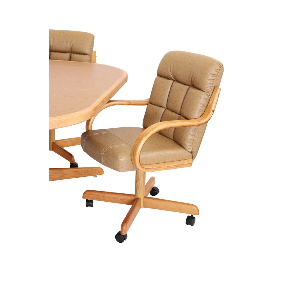 Rolling dining chairs with discount arms